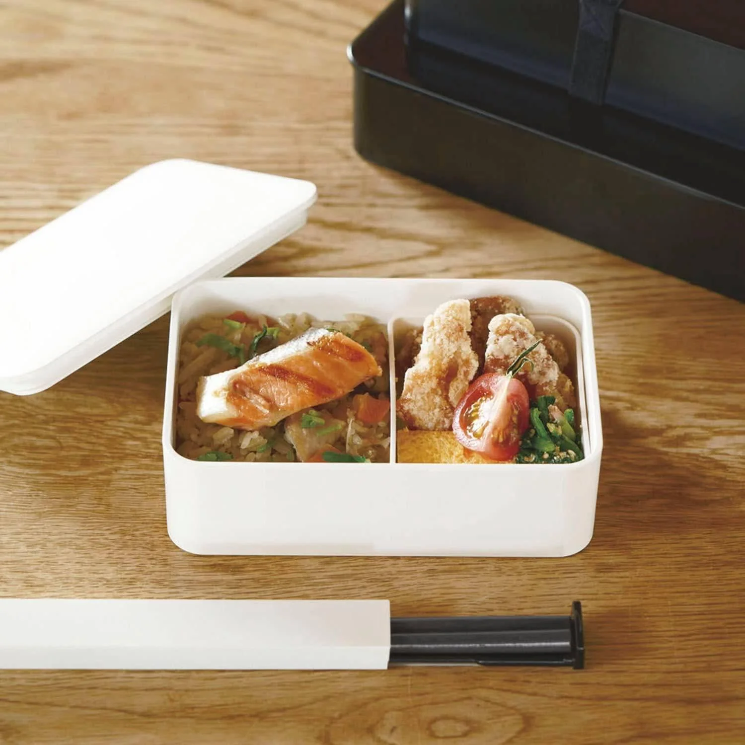 365methods Chopsticks & Case Set White Eco-Friendly Utensil 21cm - Image 2