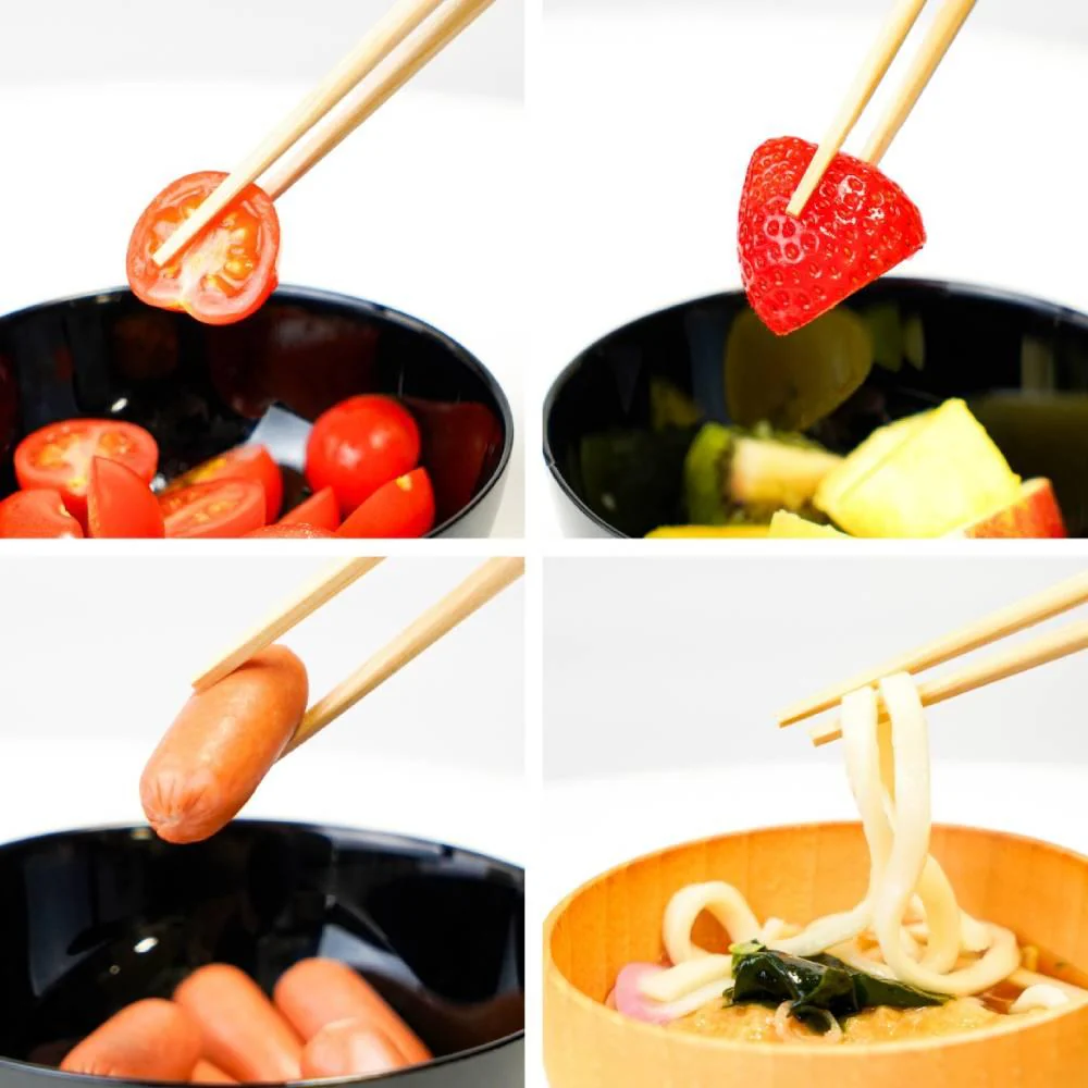 Children's Chopsticks Non-Slip Dishwasher Safe Beige Chopsticks 18cm - Image 2