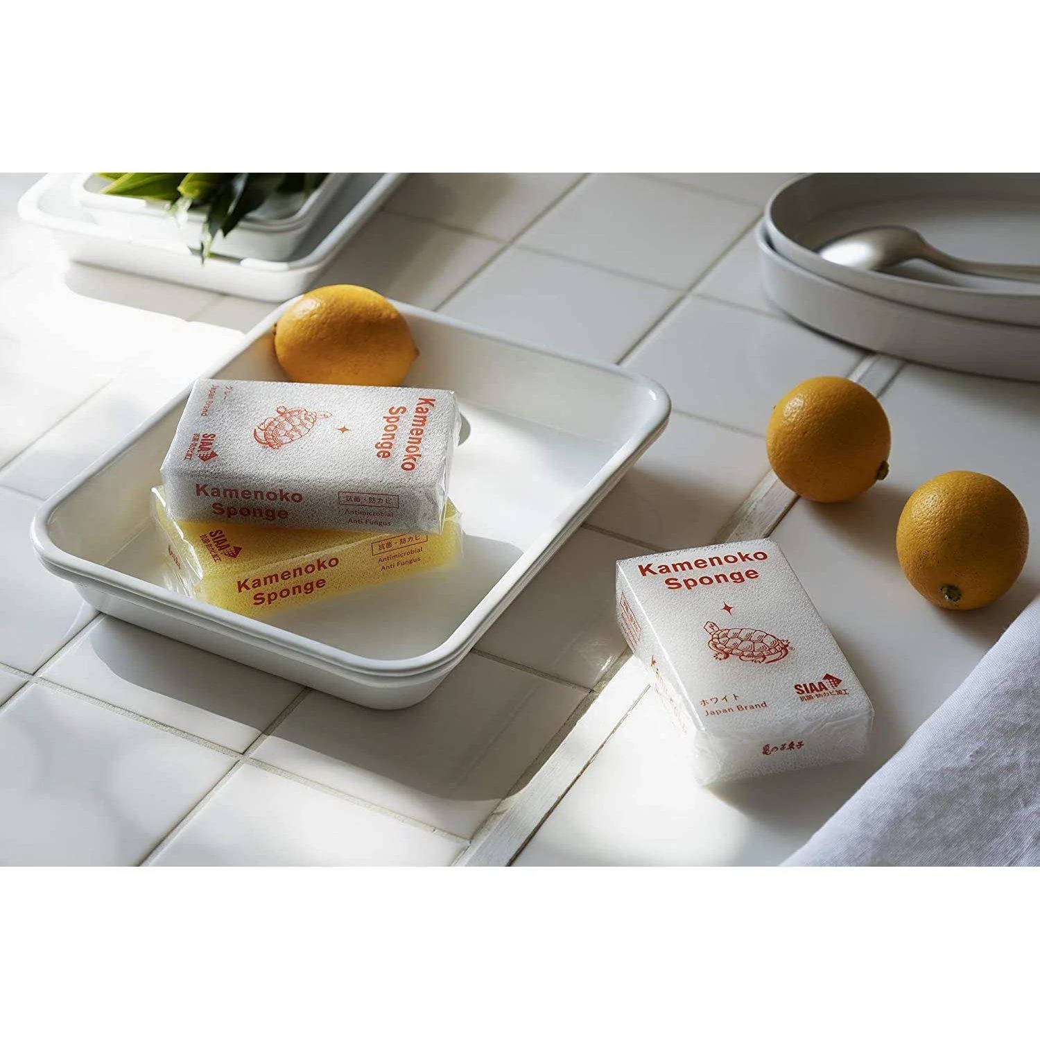 Kitchen Sponge Yellow Dish Sponge (Pack of 3) - Image 6