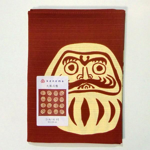 Kenema Furoshiki Shichiten Hakki Medium Red Cotton Wrapping Cloth 90cm - Image 2