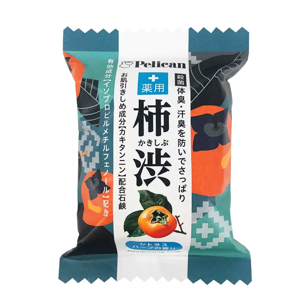 Pelican Soap Medicated Persimmon Tannin Body Bar Soap 80g