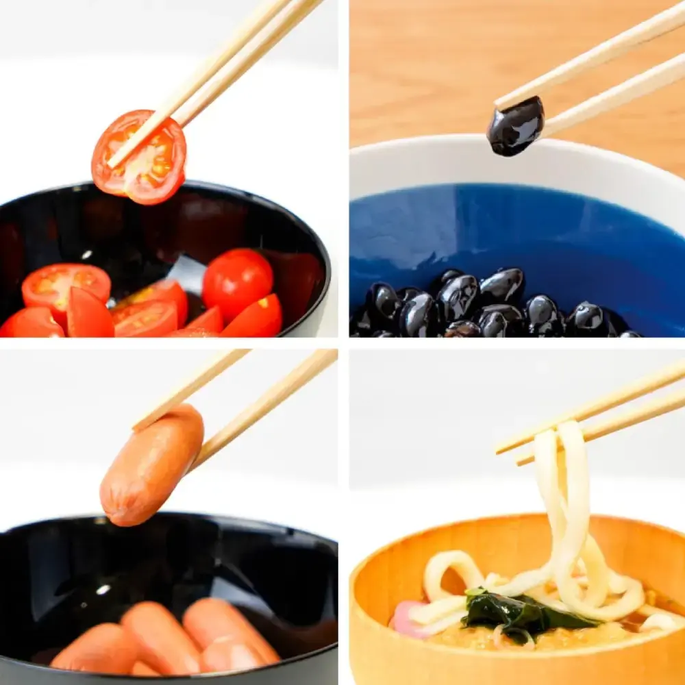 Premium Wooden Chopsticks Non-Slip Dishwasher Safe Gradient Blue 23cm - Image 3