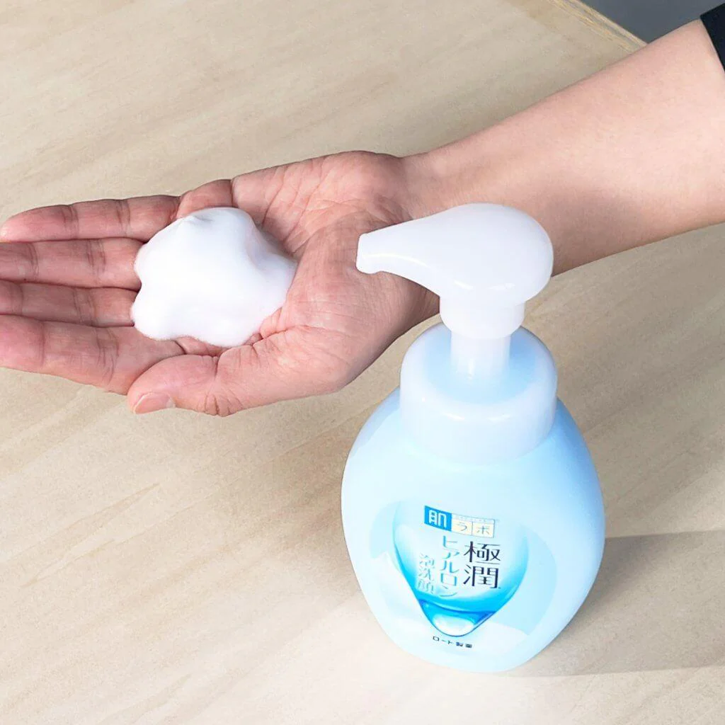 Hada Labo Gokujyun Hyaluronic Acid Foaming Face Wash 160ml - Image 3